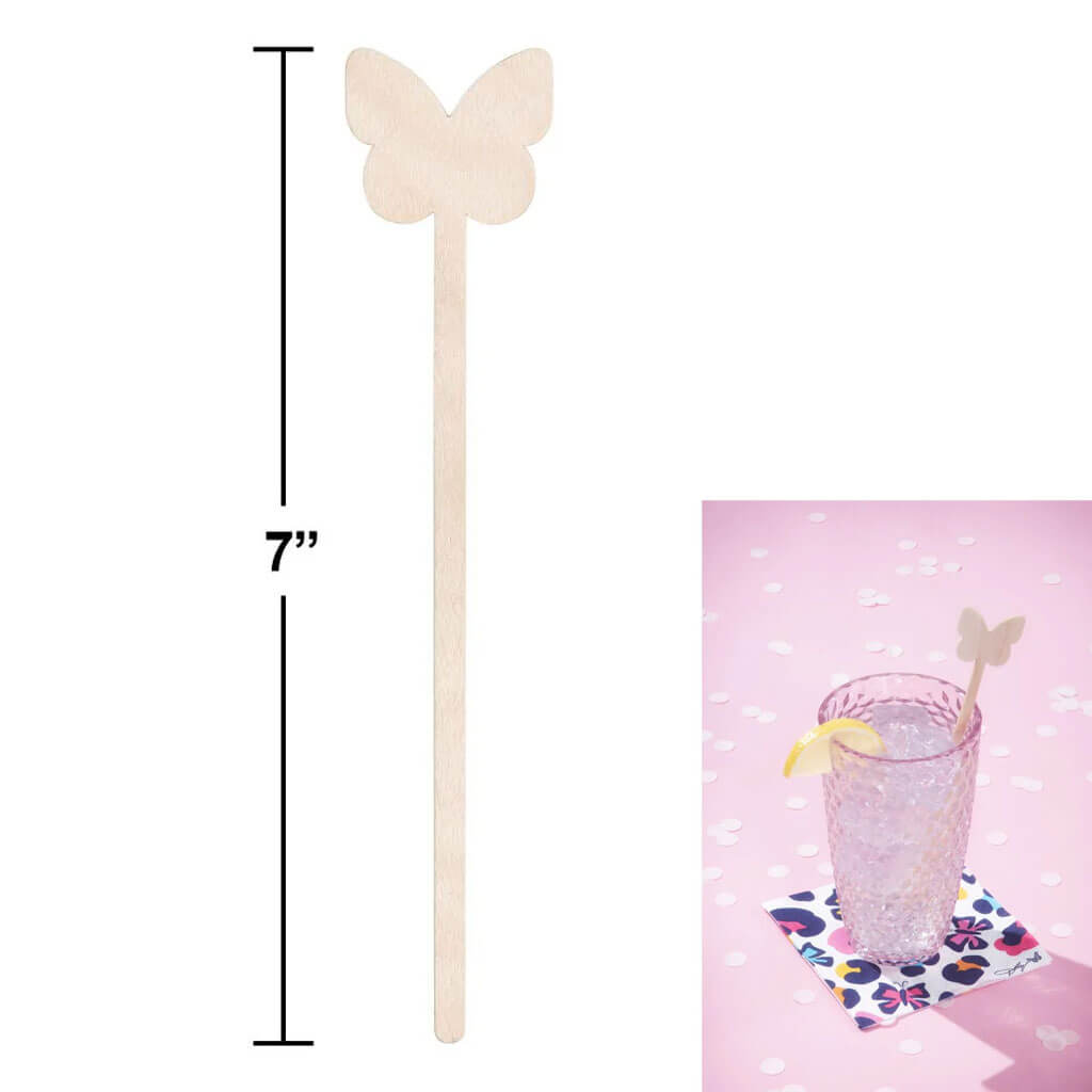 Wooden Drink Stirrers Dolly Decor