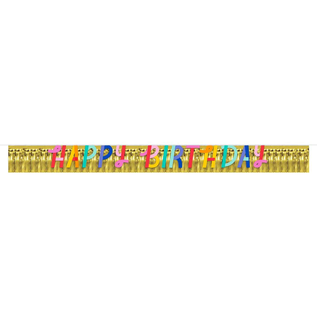 Letter Banner with Fringe Birthday Confetti