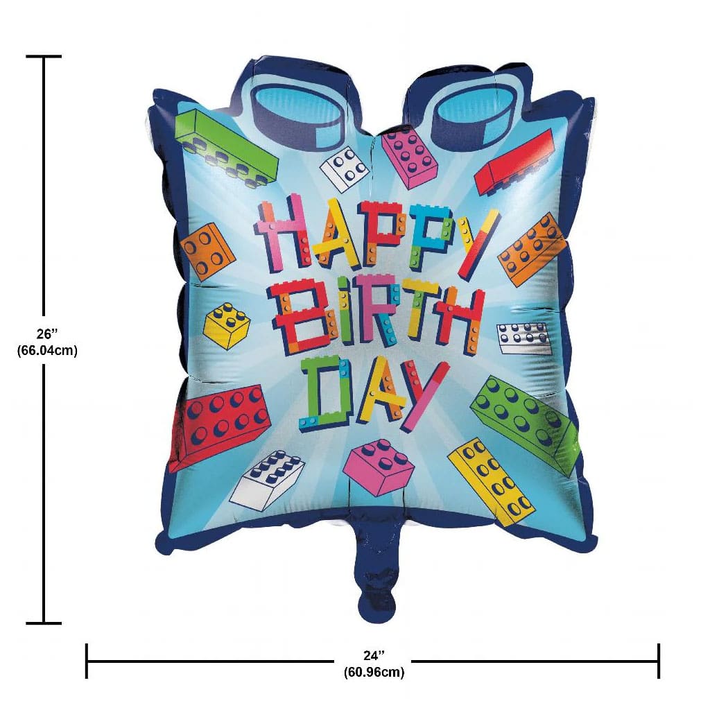 Block Bash Shaped Foil Balloon