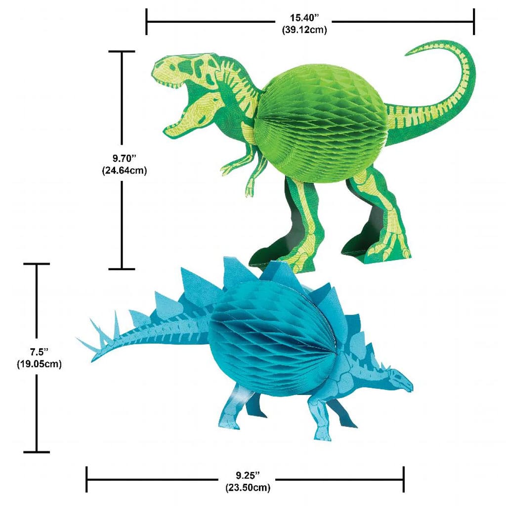 Dino Dig Shaped Centerpiece Honeycomb, 2pc