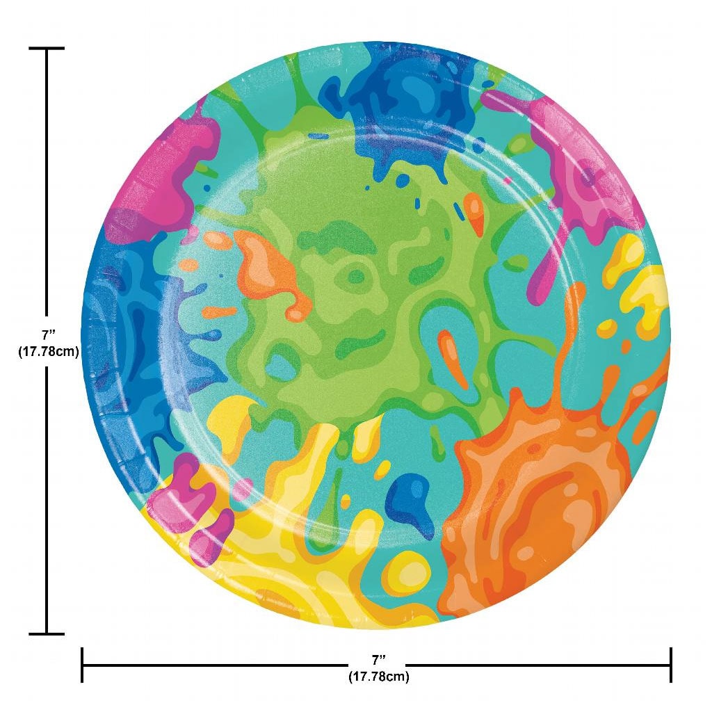 Splatter Luncheon Plate 7in, 8ct