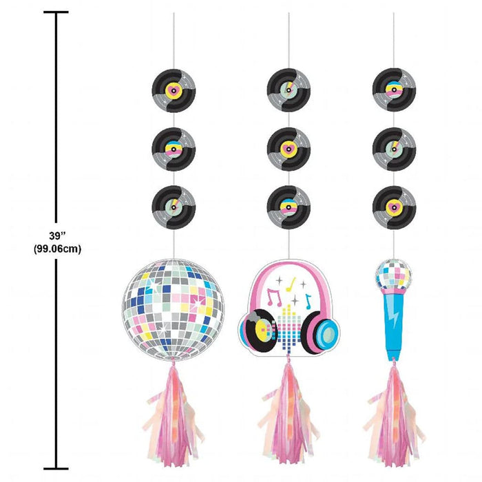 Birthday Beats Hanging Cutouts with Tassels