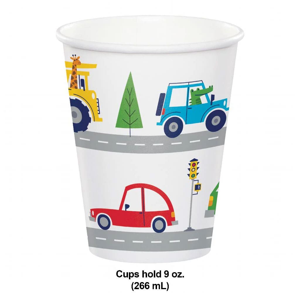 Transportation Time Hot/Cold Cup 9oz, 8ct