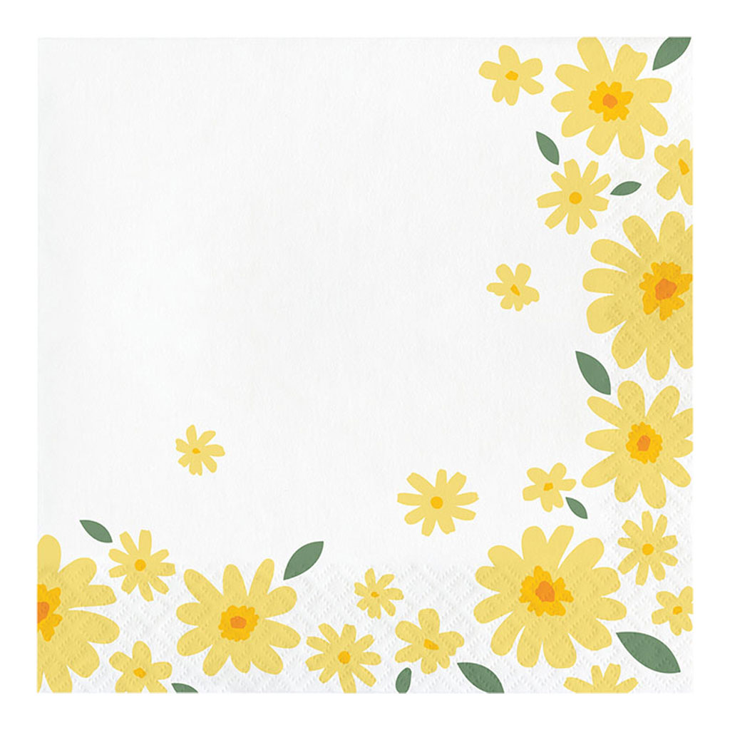 Sweet Daisy Lunch Napkin 2ply, 16ct