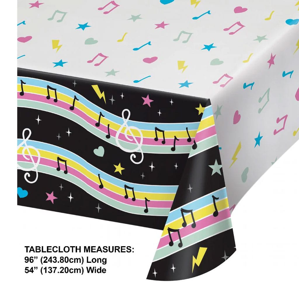 Birthday Beats Paper Tablecover, 54in x 96in