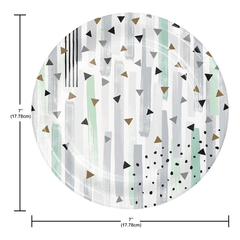 Minted Milestone Luncheon Plate 7in, 8ct