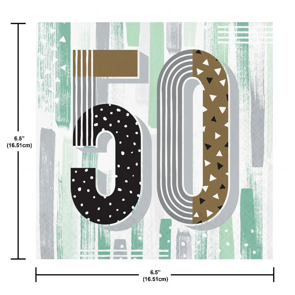 50 Minted Milestone  Lunch Napkin 2ply, 16ct