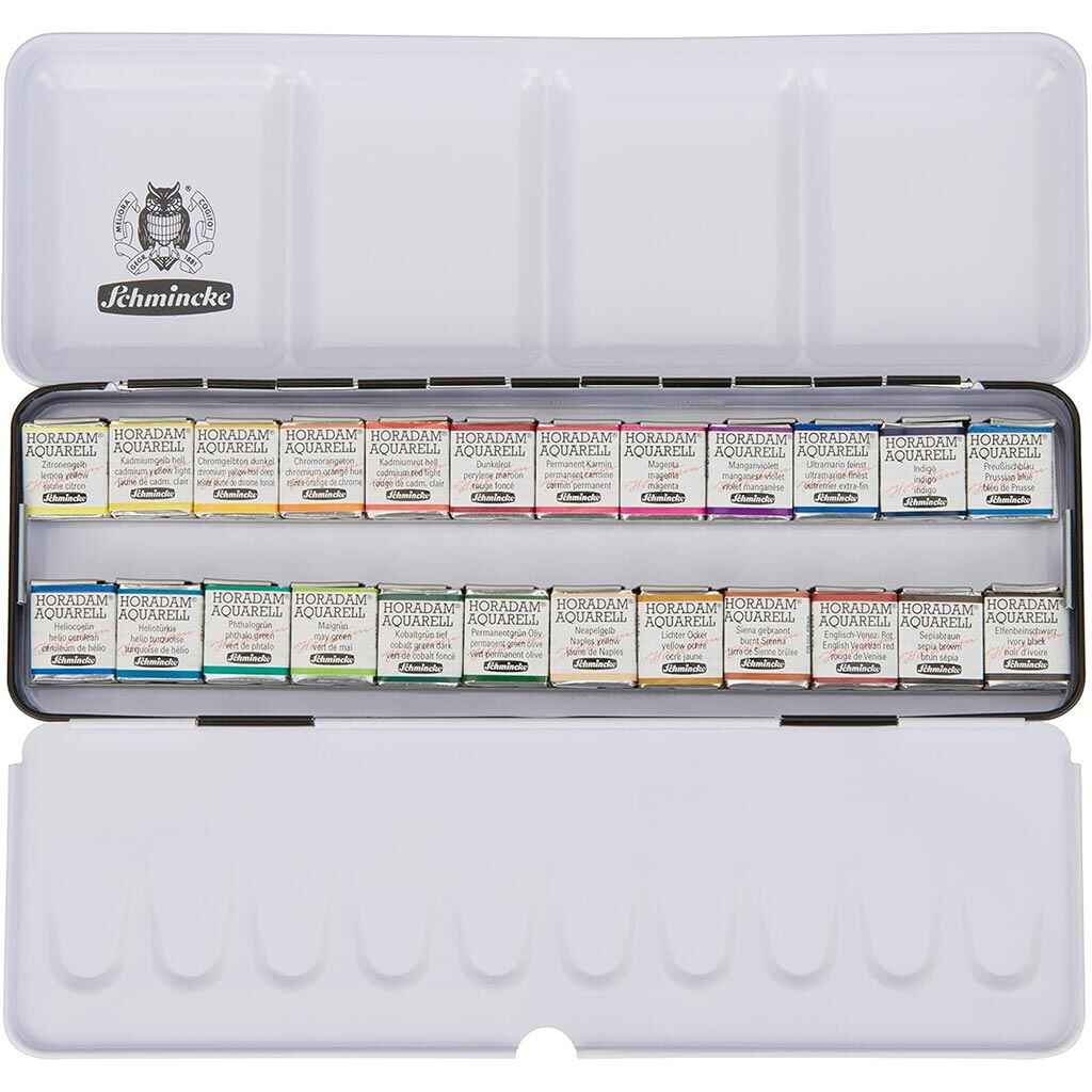 Watercolor Boxes Metal Set 24 x Half Pan