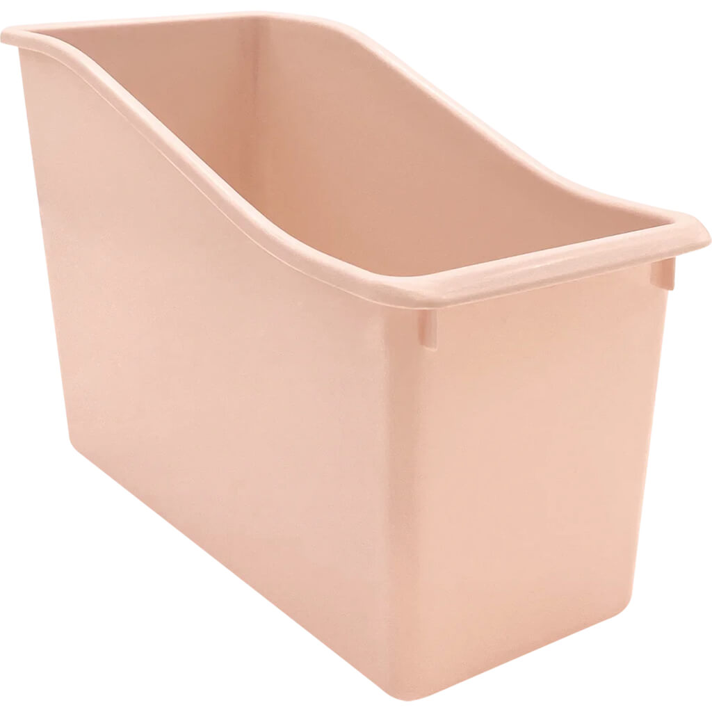 Blush Plastic Book Bin