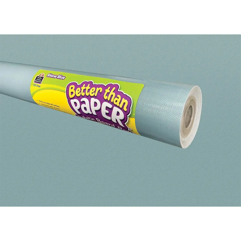 Better Than Paper Bulletin Board Roll 4ft x 12ft  Stone Blue