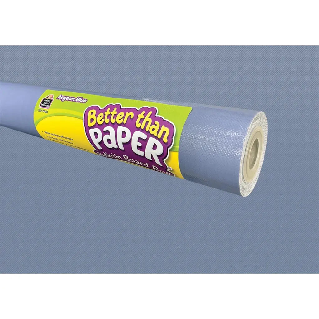 Better Than Paper Bulletin Board Roll 4ft x 12ft  Aegean Blue