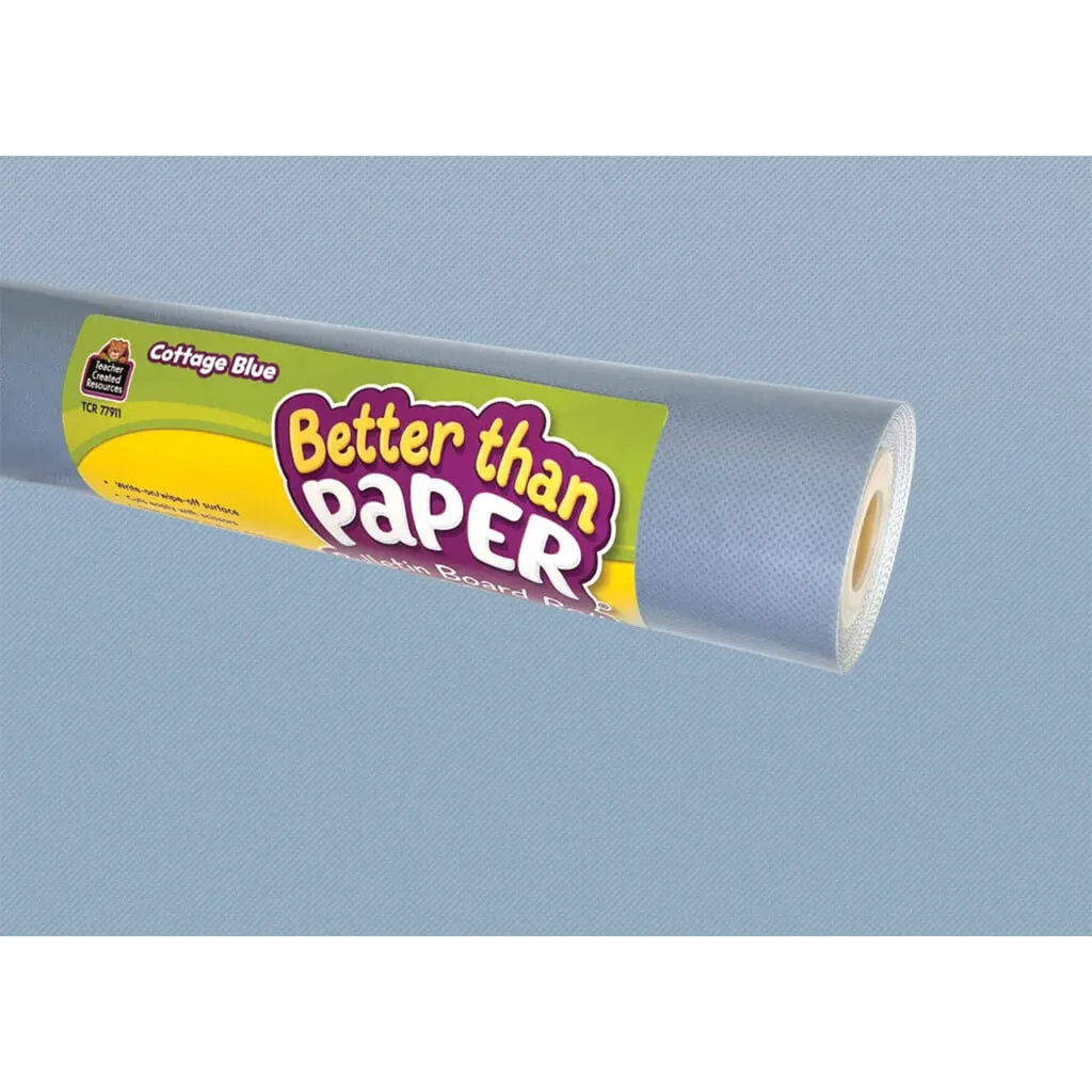 Better Than Paper Bulletin Board Roll 4ft x 12ft  Cottage Blue
