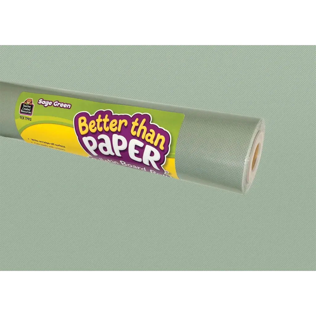 Better Than Paper Bulletin Board Roll 4ft x 12ft  Sage Green