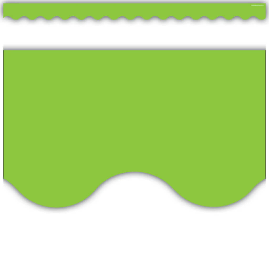 Lime Scalloped Border Trim