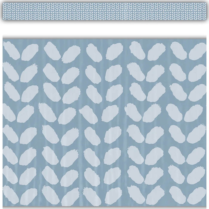 Classroom Cottage Blue Petals Straight Border Trim