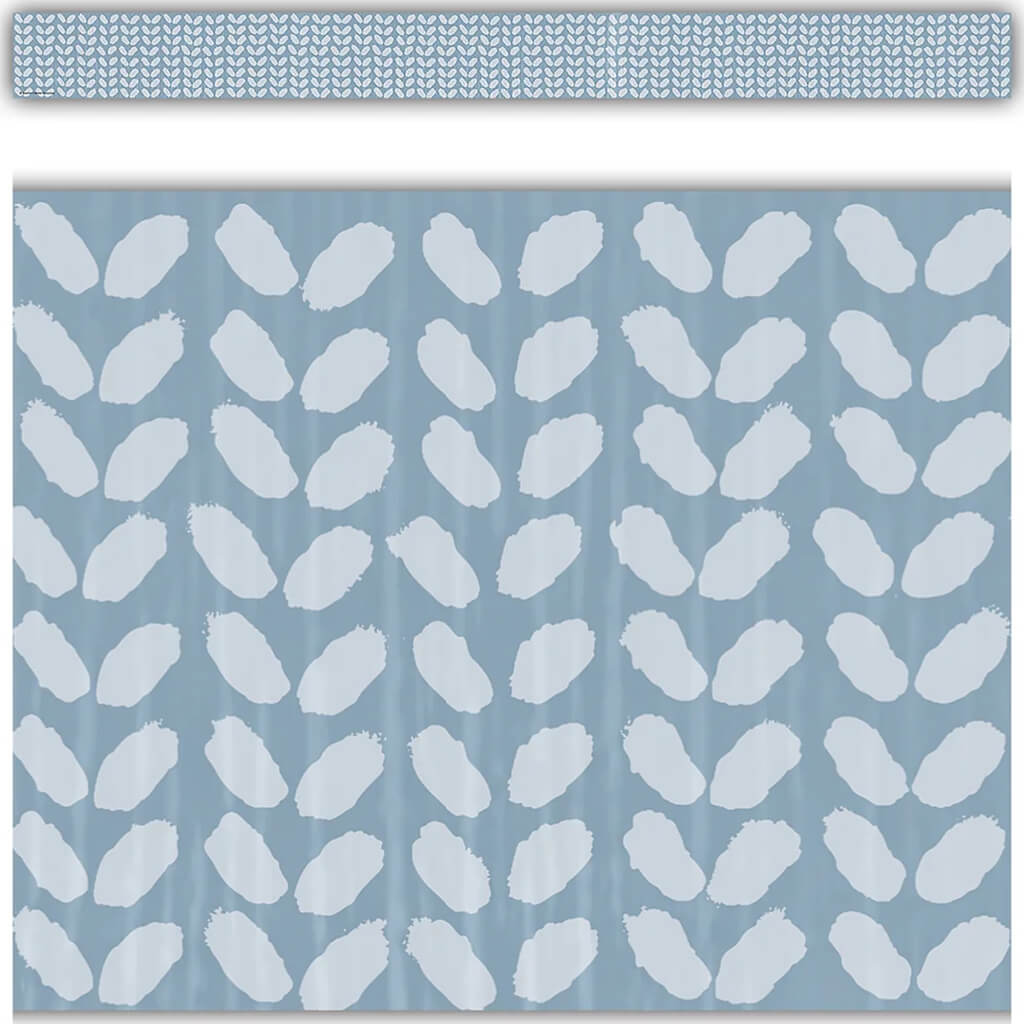 Classroom Cottage Blue Petals Straight Border Trim
