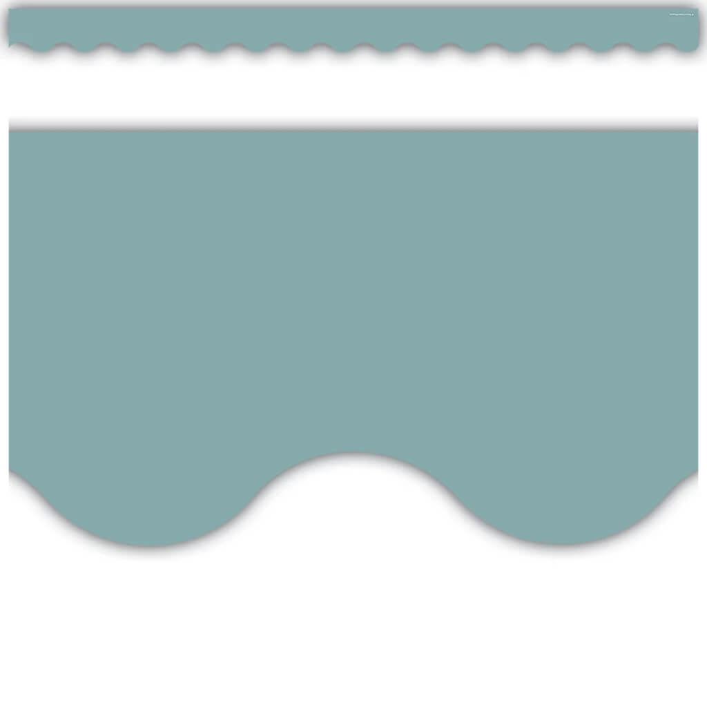 Calming Blue Scalloped Border Trim