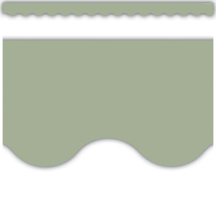 Sage Green Scalloped Border Trim