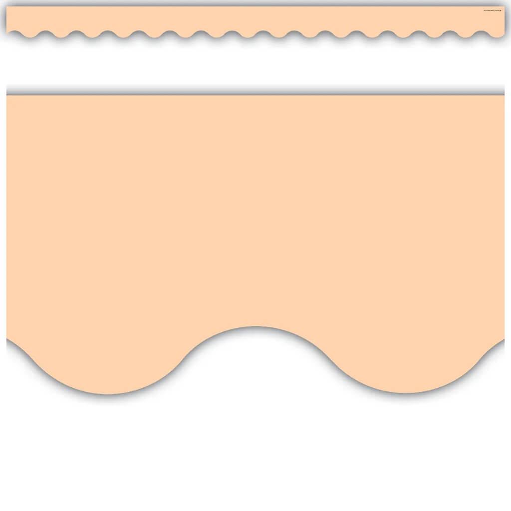 Peach Scalloped Border Trim