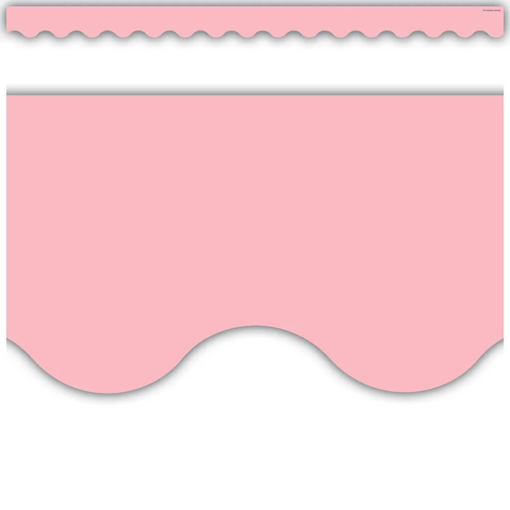 Pastel Pink Scalloped Border Trim