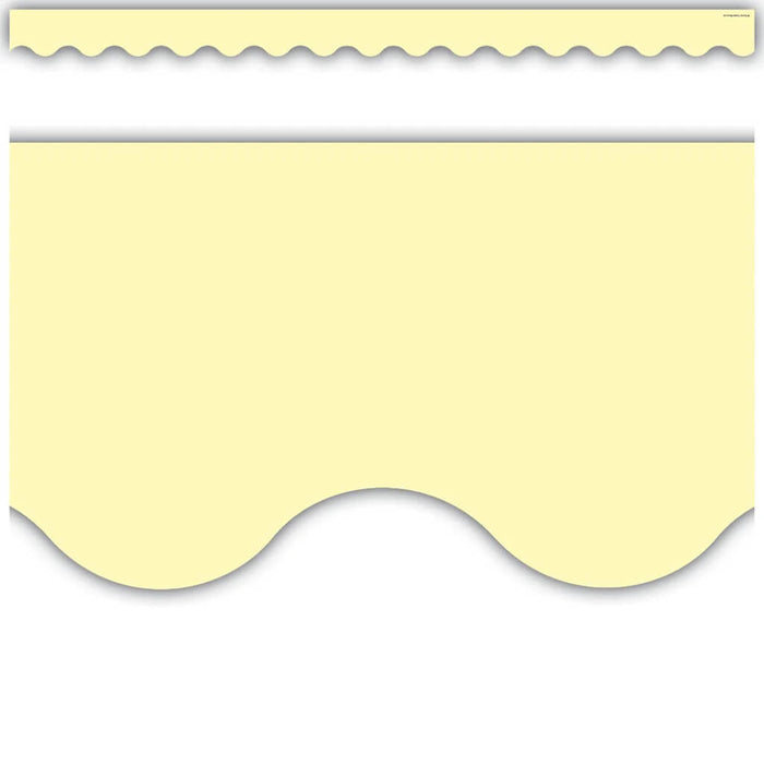 Pastel Yellow Scalloped Border Trim