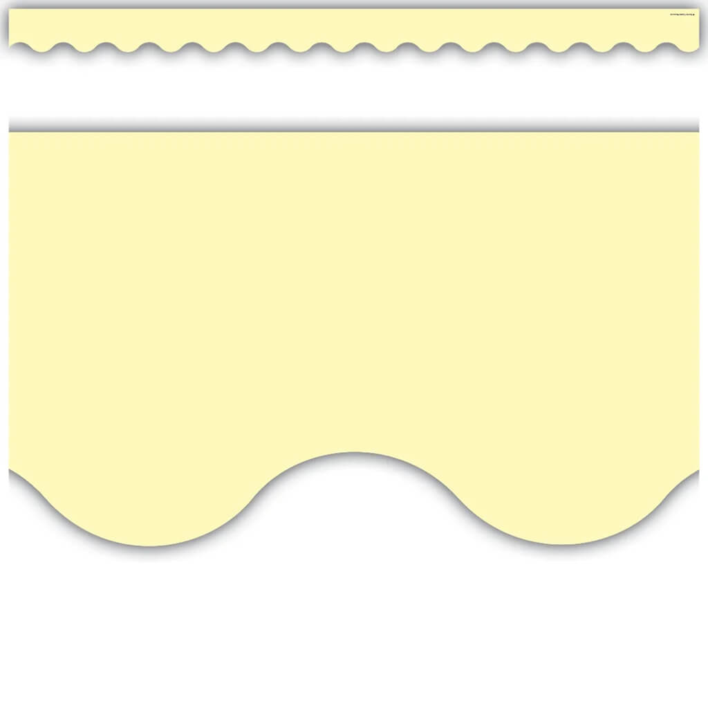 Pastel Yellow Scalloped Border Trim