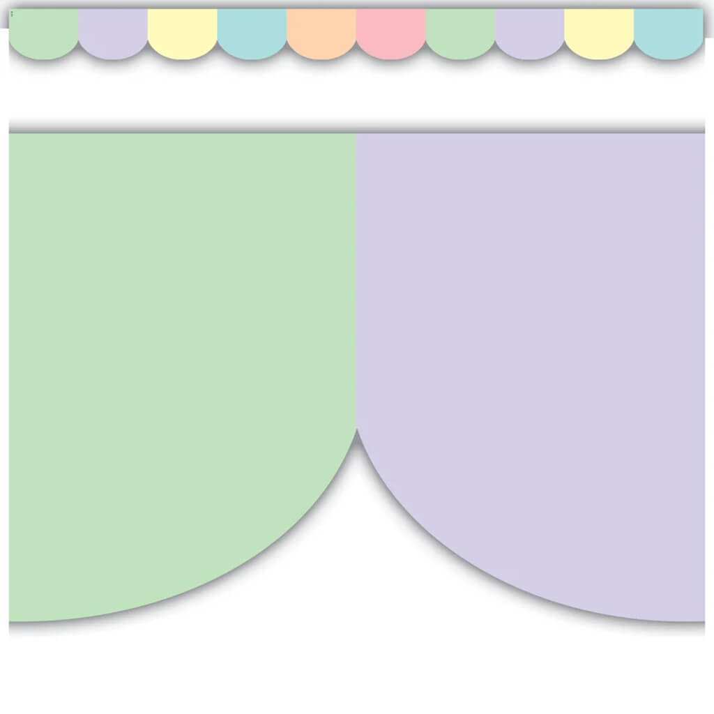 Pastel Pop Scalloped Die-Cut Border Trim