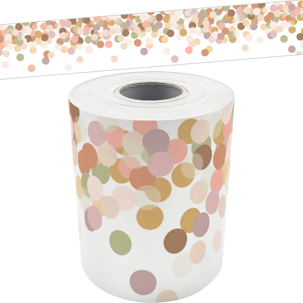 Calming Confetti Straight Rolled Border Trim