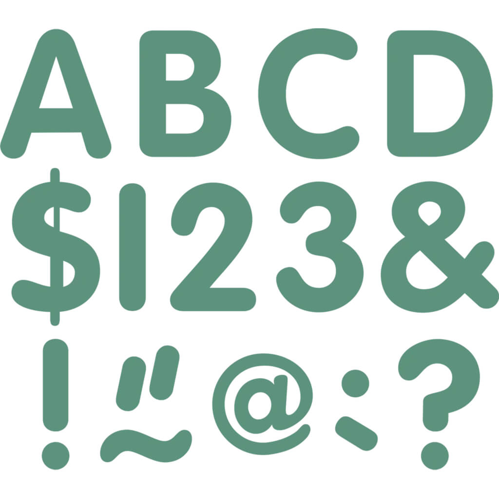 Eucalyptus Green 2&quot; Classic Letters Uppercase Pack