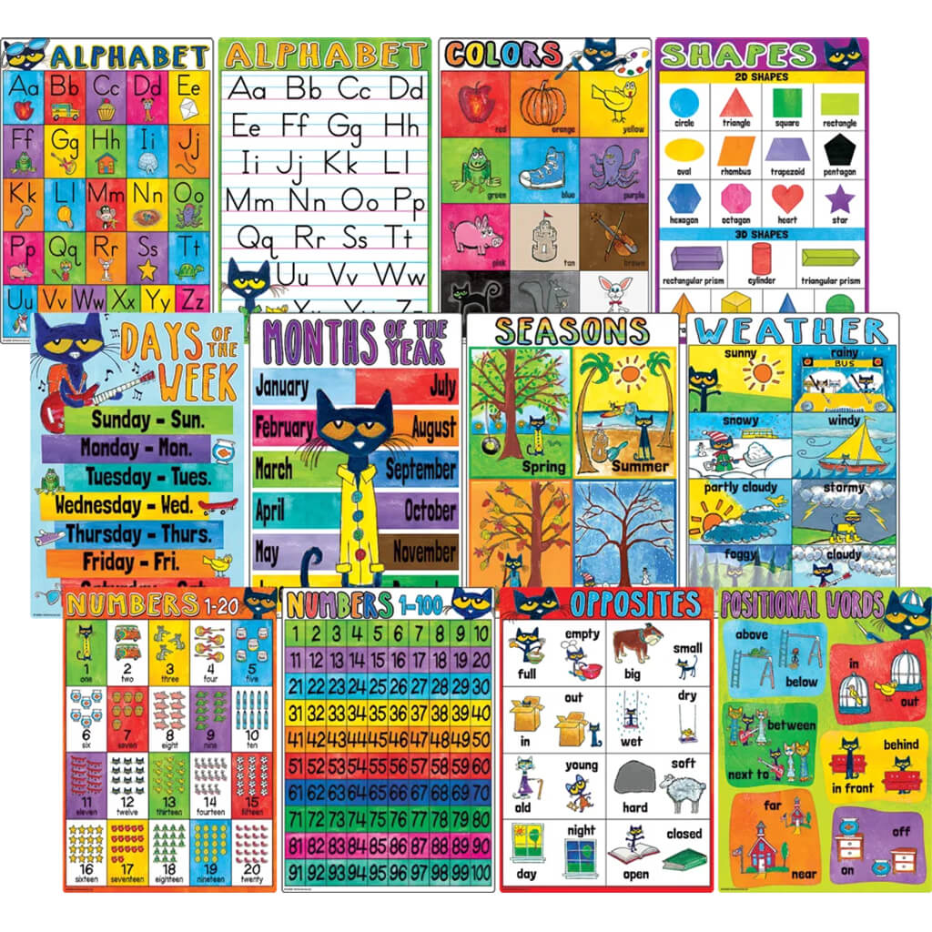 Pete the Cat Early Learning Small Poster Pack