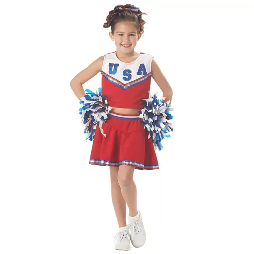 Patriotic Cheerleader Red Child Costume