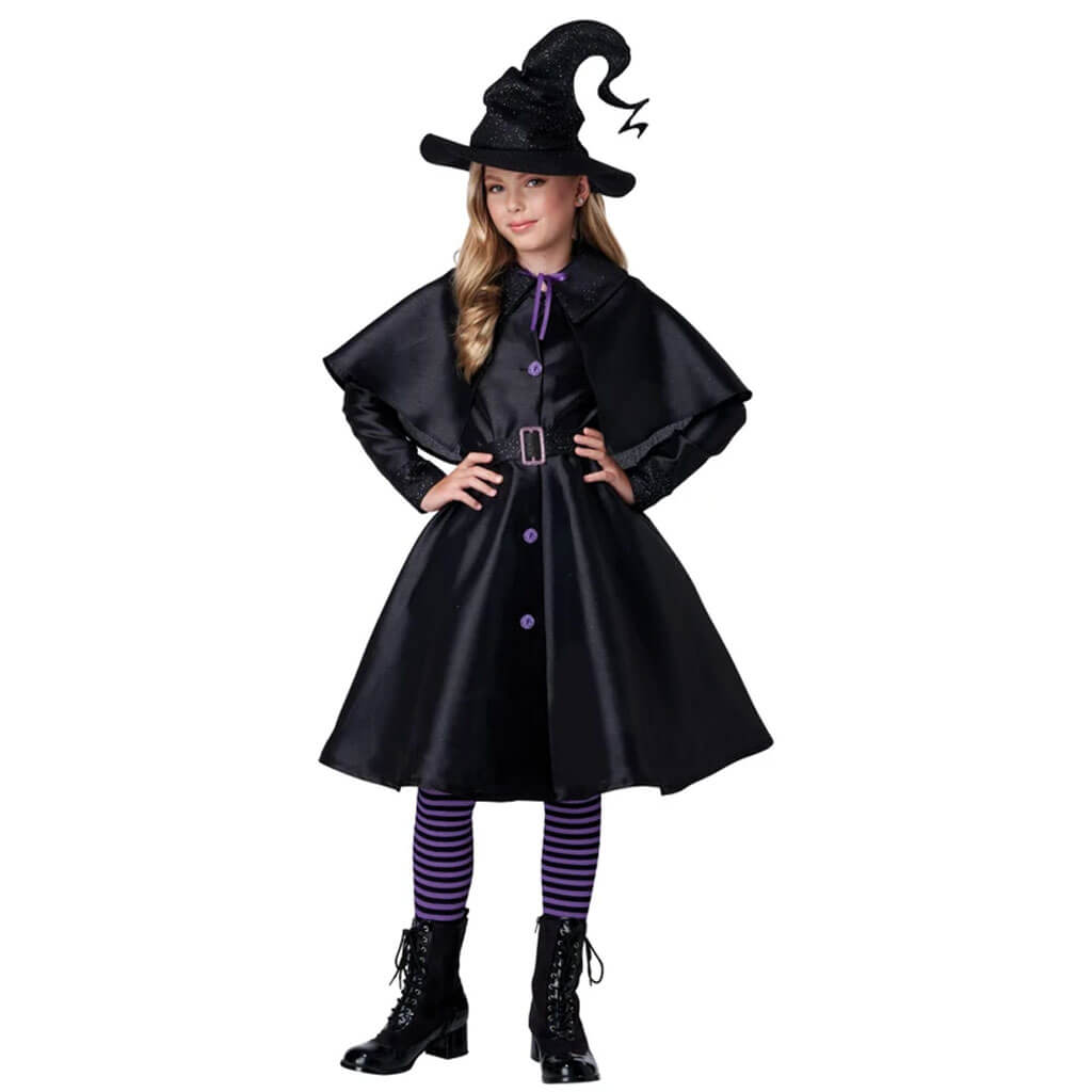Witch's Coven Coat Black Child Costume