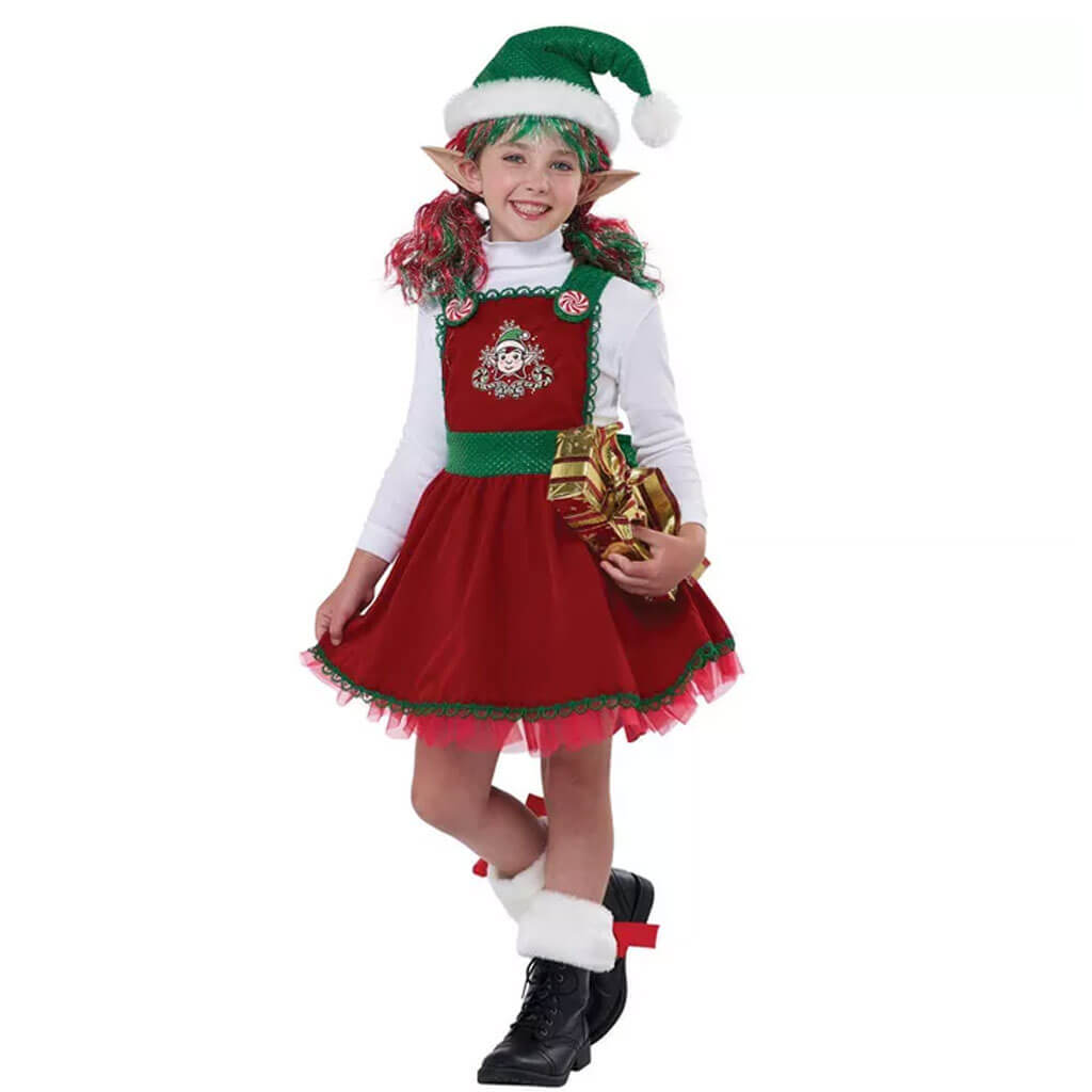 Candy Cane Elf Child Costume