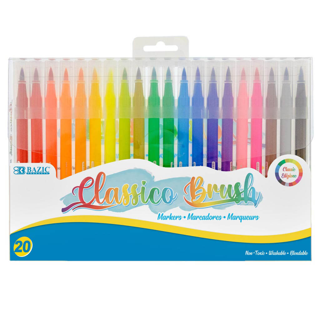 Classico Brush Markers, 20 Colors