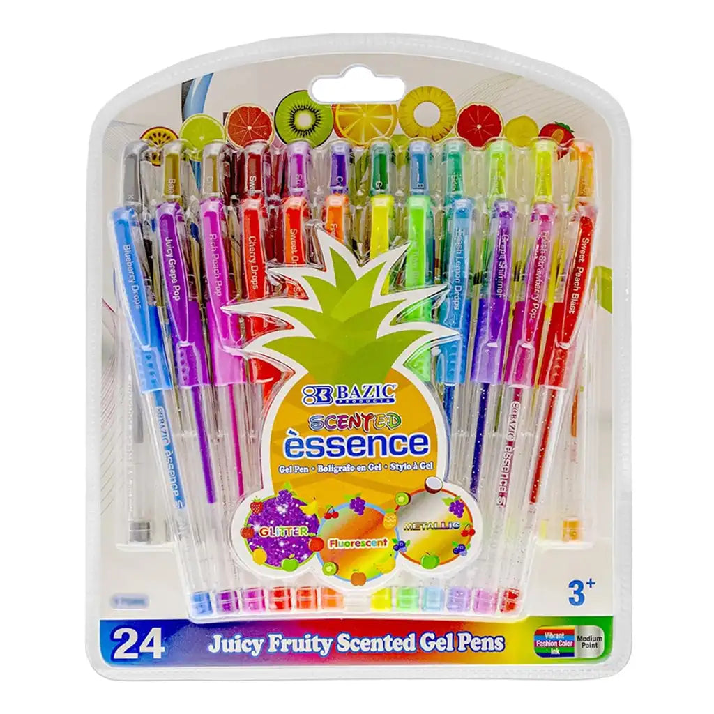 24 Scented Essence Gel Pen with Cushion Grip