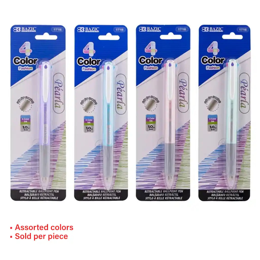 4-Fashion Color Pen with Cushion Grip