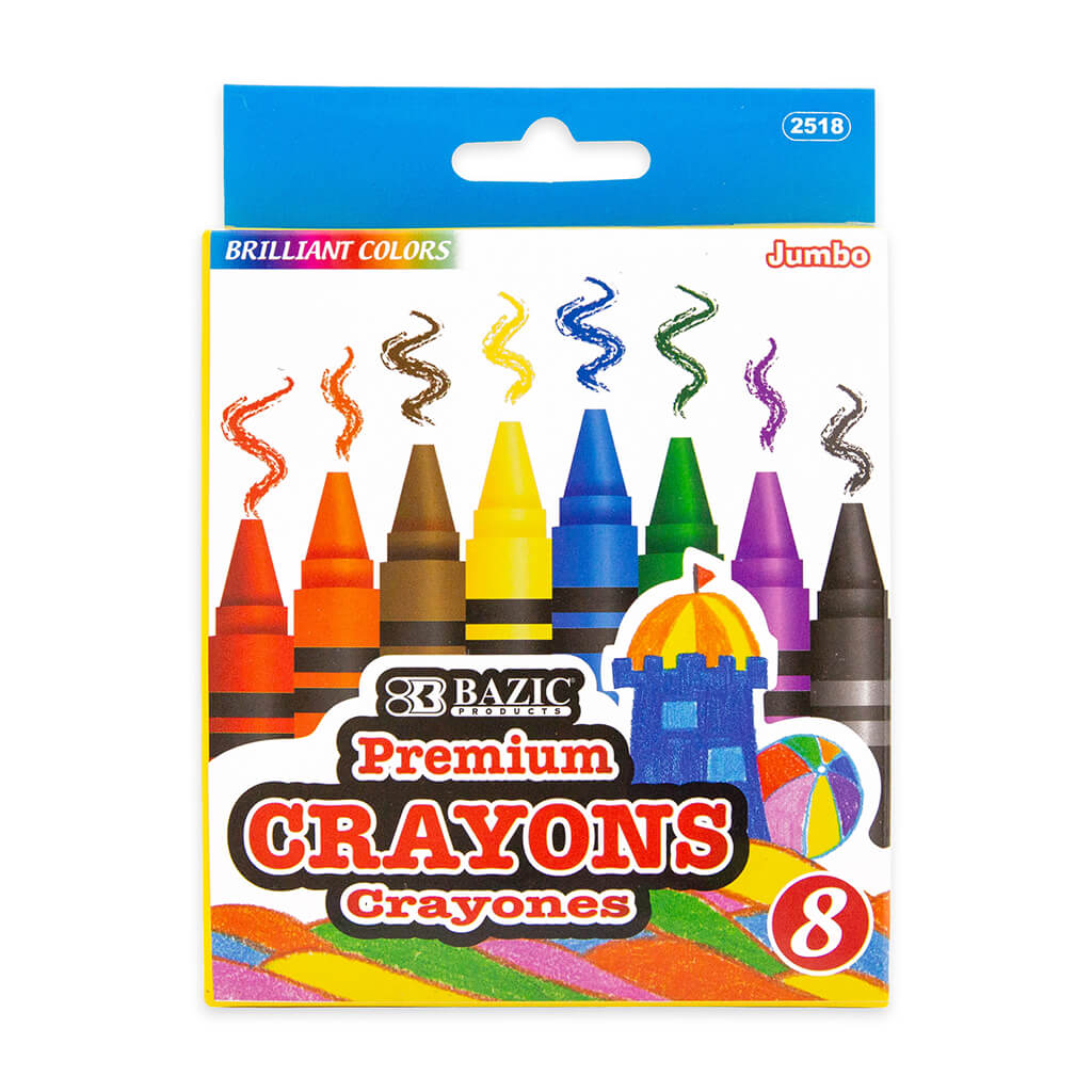 8 Color Premium Jumbo Crayons