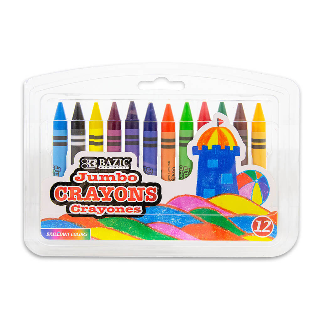 12 Color Premium Jumbo Crayons