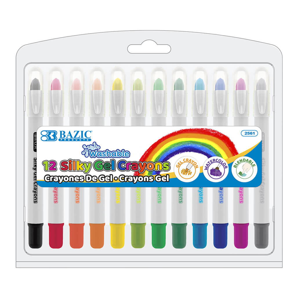 12 Color Silky Gel Crayons