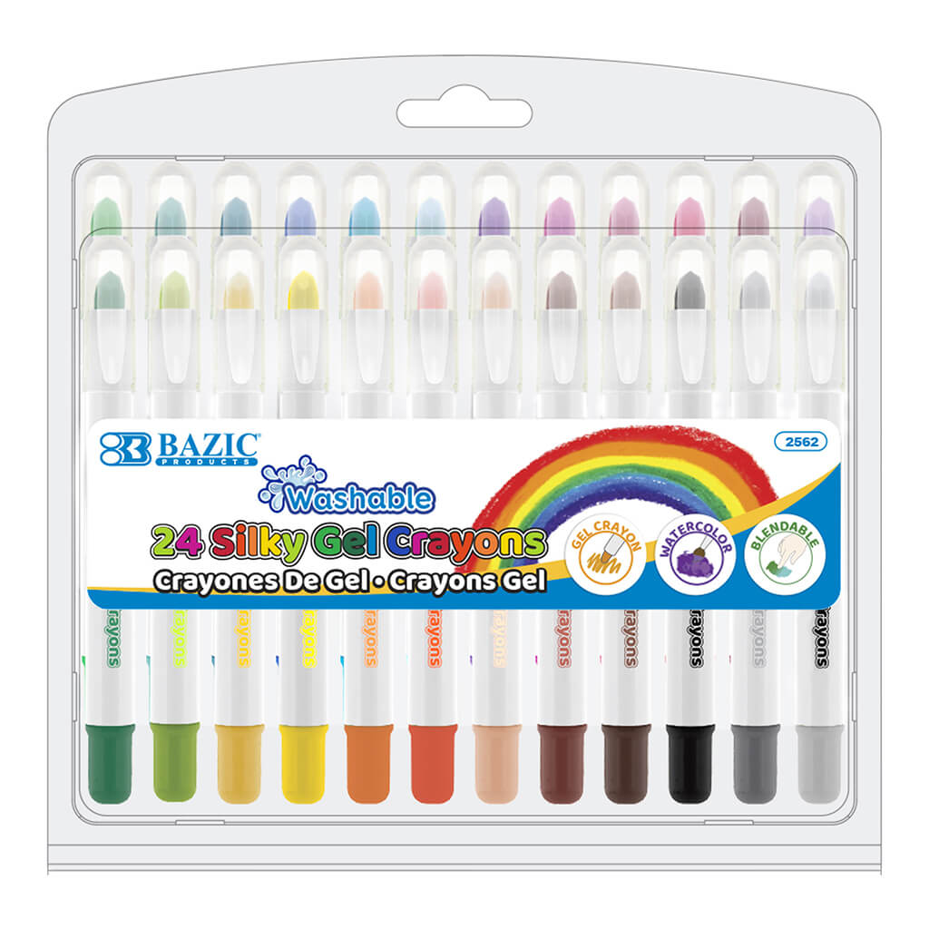 24 Color Silky Gel Crayons