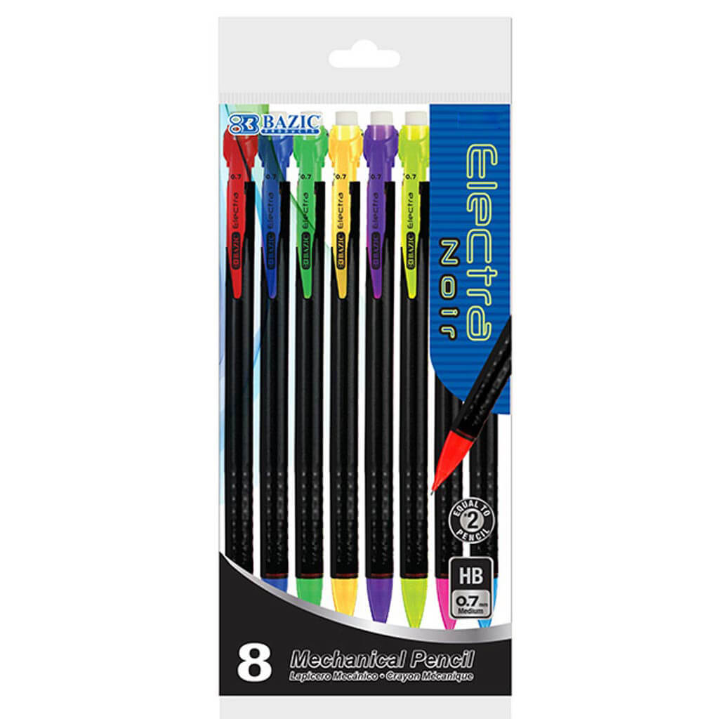 Electra Noir Mechanical Pencil 0.7 mm, 8pk