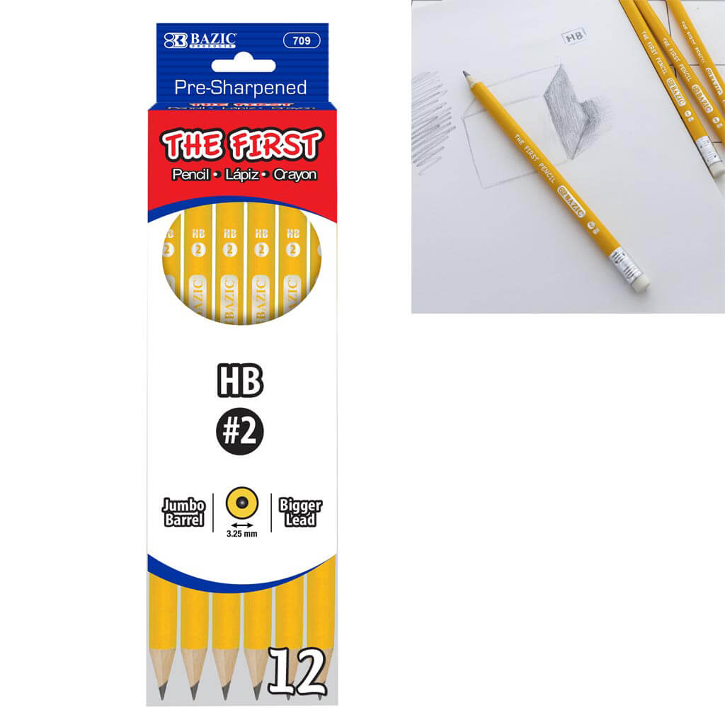 #2 The First Jumbo Premium Yellow Pencil, 12PK