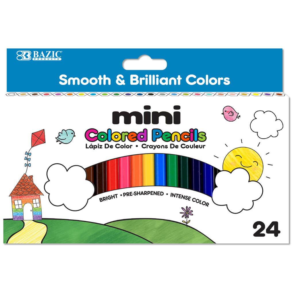 24 Mini Colored Pencils