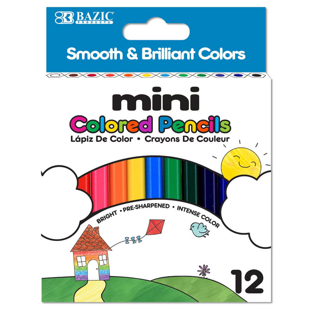 12 Mini Colored Pencils