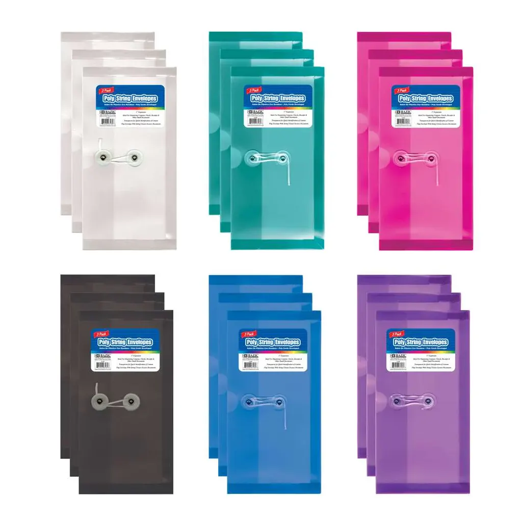 Coupon Check Size Poly String Envelope White