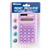 8-Digit Dual Power Pocket Size Calculator, Pastel Color