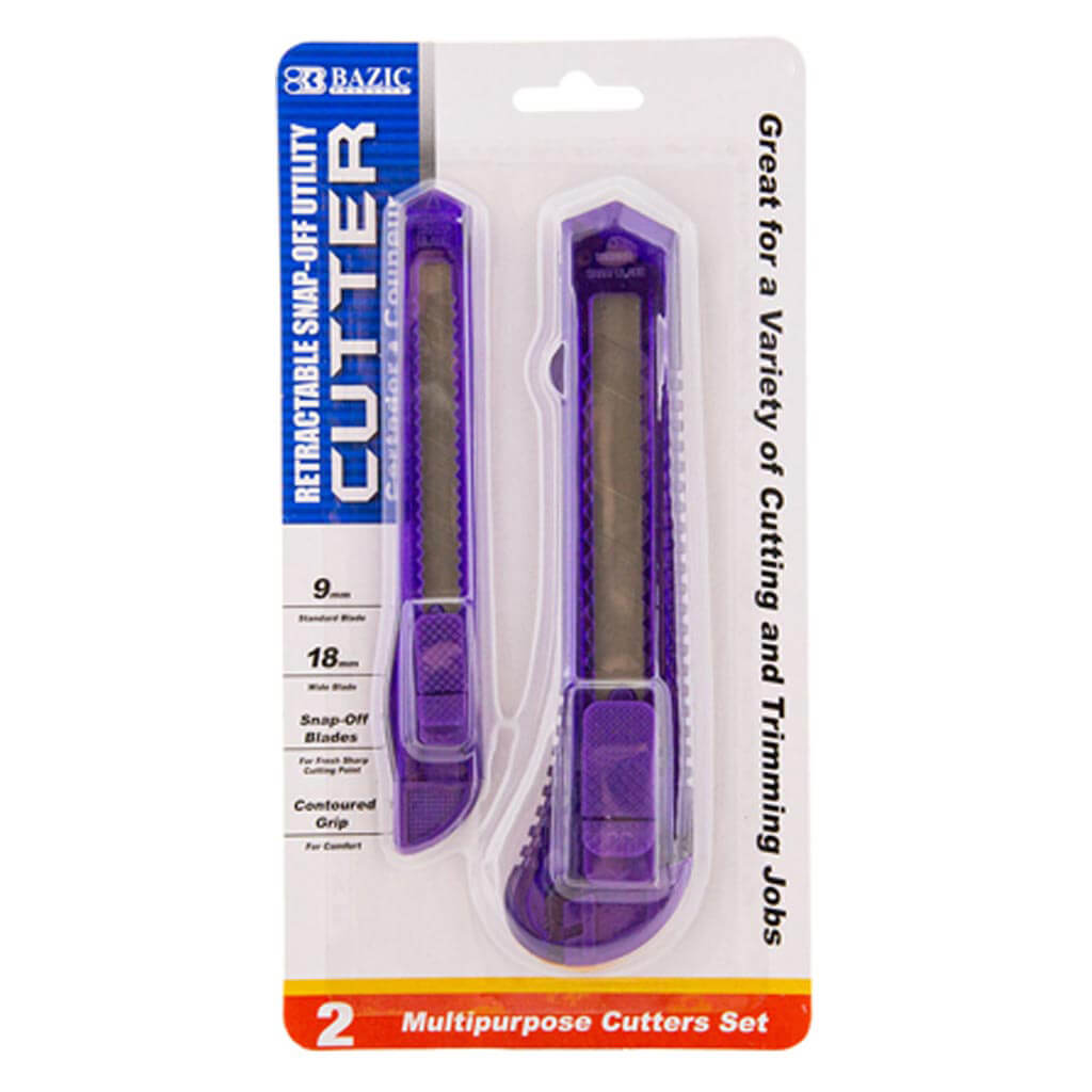 Bazic Jumbo &amp; Mini Multipurpose Cutter 2pk