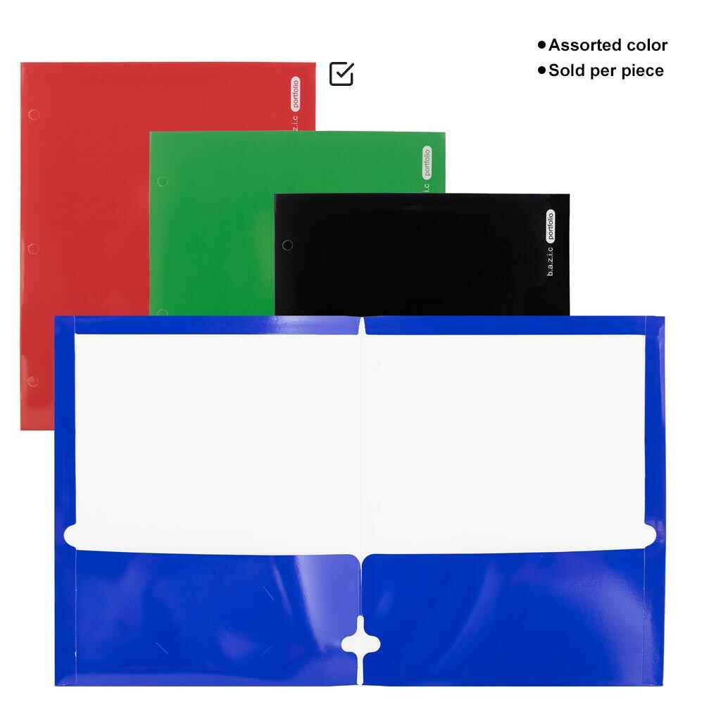 Glossy Laminated Classic Color 2-Pockets Portfolios