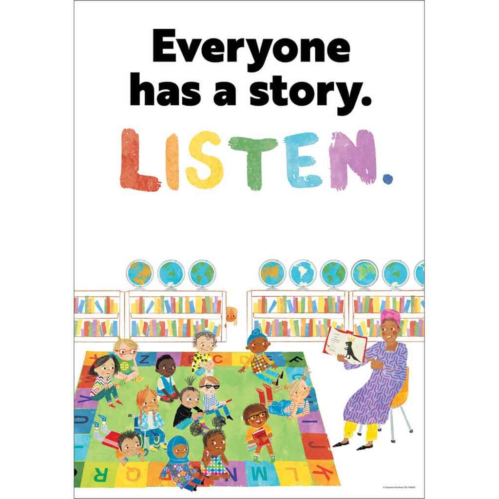 Everyone Has A Story Listen Posters, Motivational