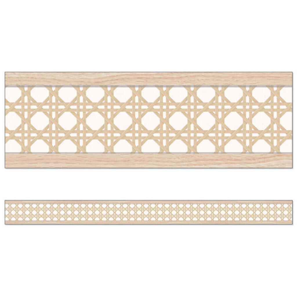 Woven Cane Straight Bulletin Board Borders